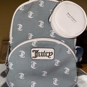 Juicy Couture Gray Backpack with White Accents